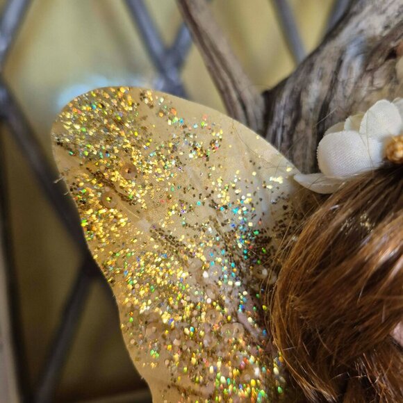 Vintage Gold & Yellow Fairy Ornament - Picture 14 of 16